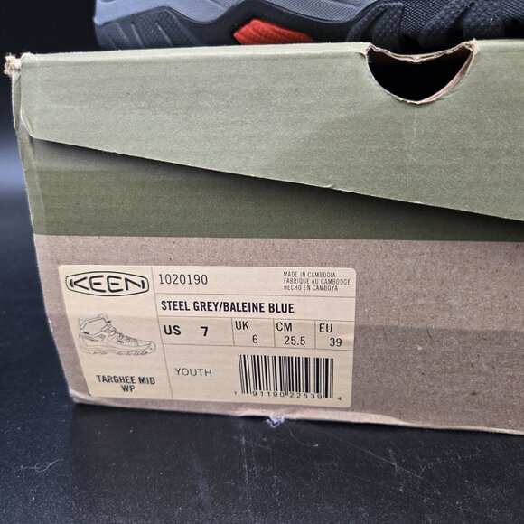 BNIB Keen Targhee Mid WP Hiking Boots, Boys size US 7/UK 6 - Picture 4 of 9